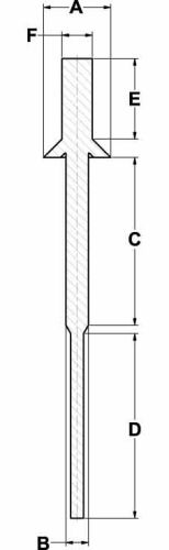 Line Diagram - Silicone Washer Pull Plug - Long Series