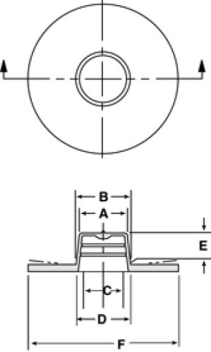 Line Diagram - Tapered Caps & Plugs with Extra-Wide, Extra-Thick Flanges